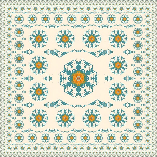 A pattern of flowers and leaves on a beige background.