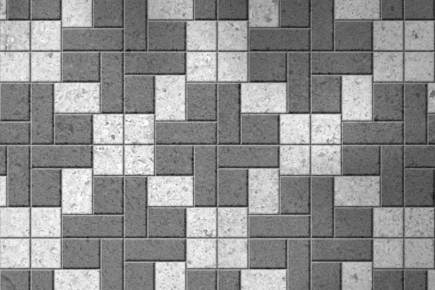 Pattern of gray sidewalk pavers