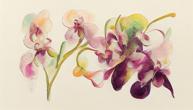 A pattern of orchid flowers