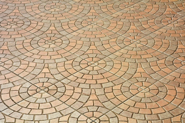 Pattern of paving tiles, ceramic brick floor background