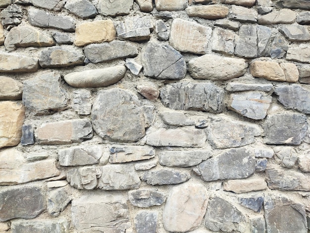 Pattern of rubble shale stone wall surface