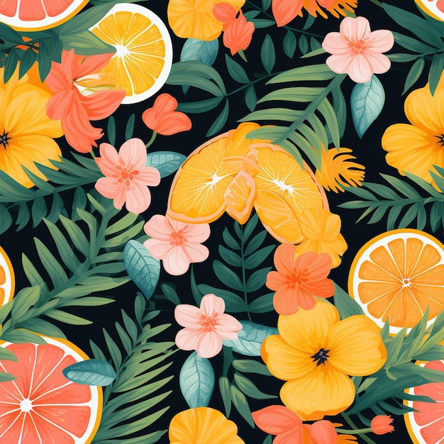 pattern seamless pattern tropik textile summer