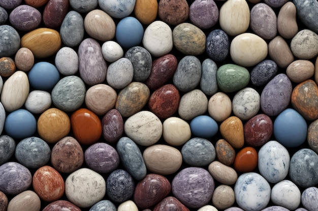 Pattern of small colored stones