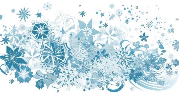 Pattern Snowflakes gently fall from the sky