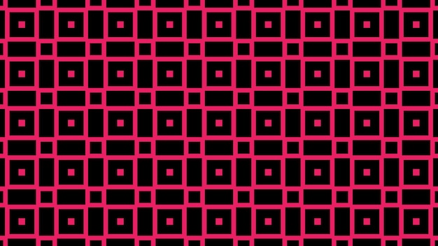 A pattern of squares that are black and red.