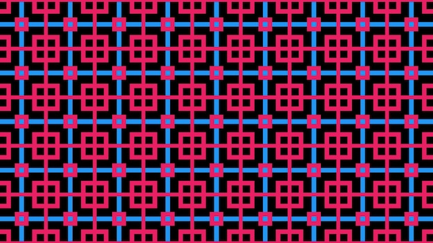 A pattern of squares that are blue and red.