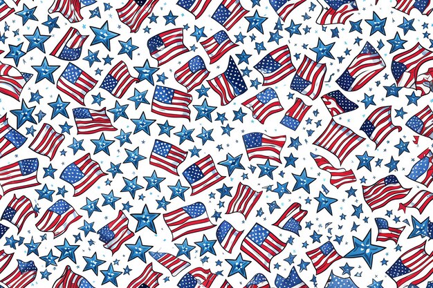 Photo a pattern of stars and stripes with the words  us federal holiday  on the white background