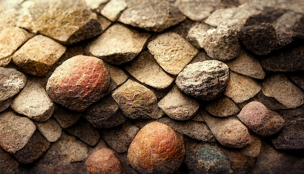 Pattern of stone wall background Gray stone wall background Texture of a stone wall Old castle stone wall