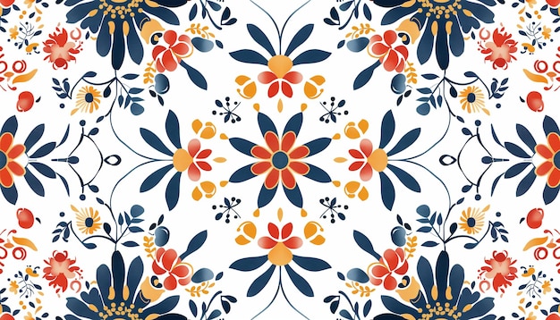 Photo a pattern in the style of floral design