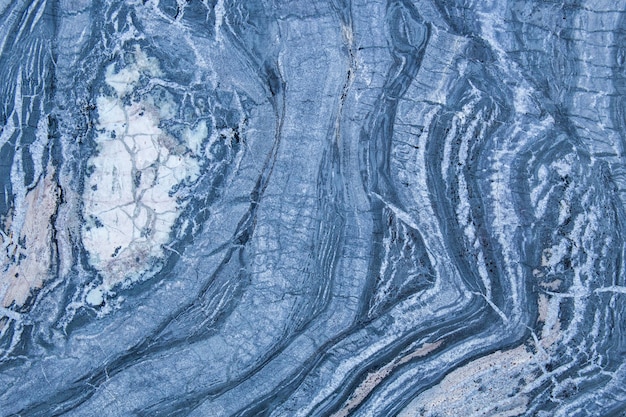 The pattern and surface of the blue, white and black marble walls for the background.