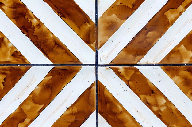 Photo a pattern of tiles with a white and brown color