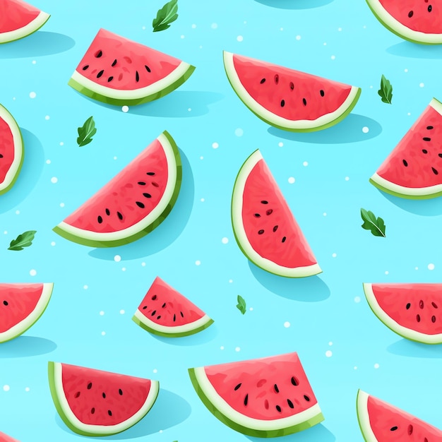 a pattern of watermelon slices