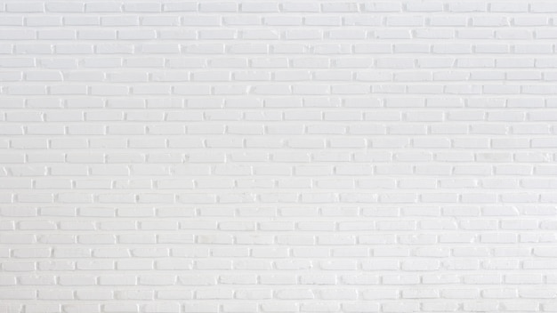 Pattern of white brick wall for background and textured