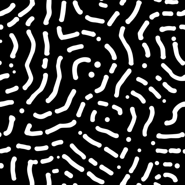 Photo a pattern of white wavy lines on a black background creating a dynamic visual effect