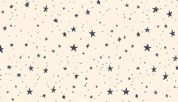 a pattern with black stars and dots on a beige background