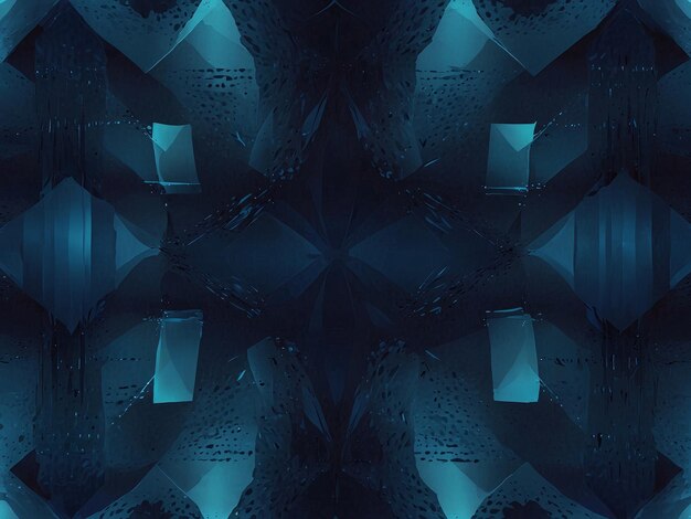 Pattern with geometric elements in blue tones abstract