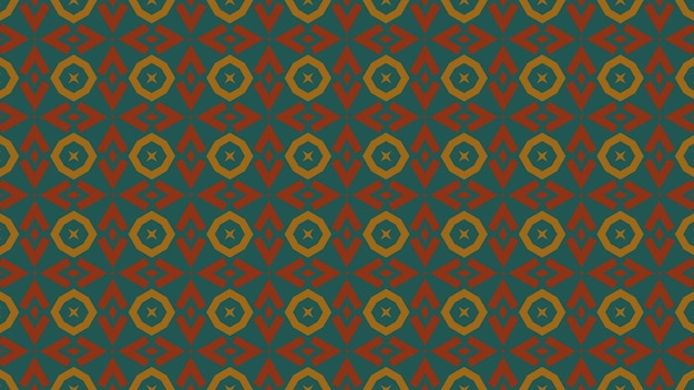 A pattern with a red and blue in the center.