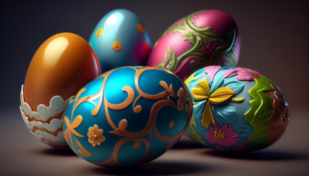 Patterned easter eggs