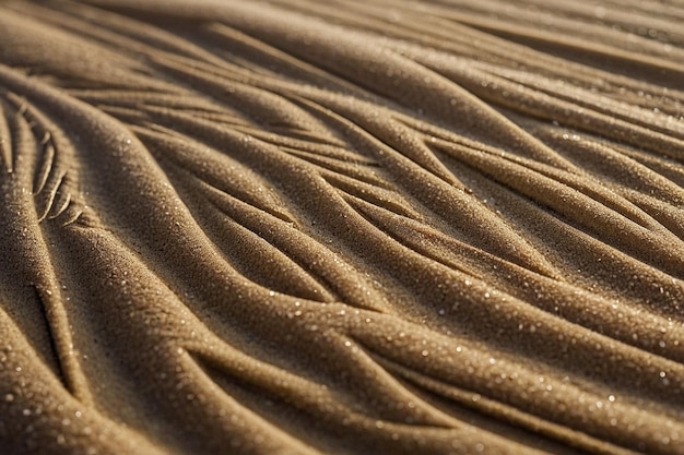 Photo the patterns created by windblown sand on a beach