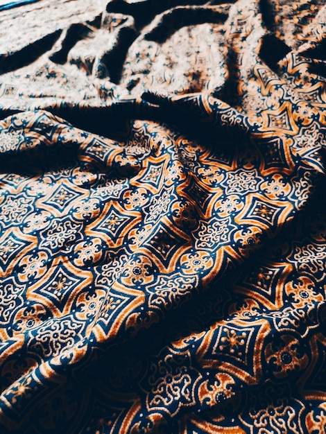 Photo the patterns on traditional batik presenting visual and philosophical