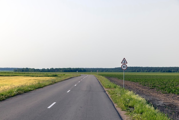 Paved road for car traffic