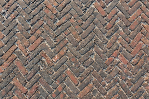 Pavement made of bricks