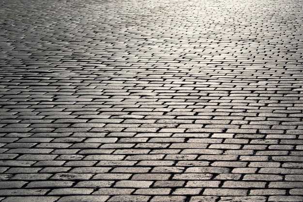 Paving blocks made of small tiles of regular shape