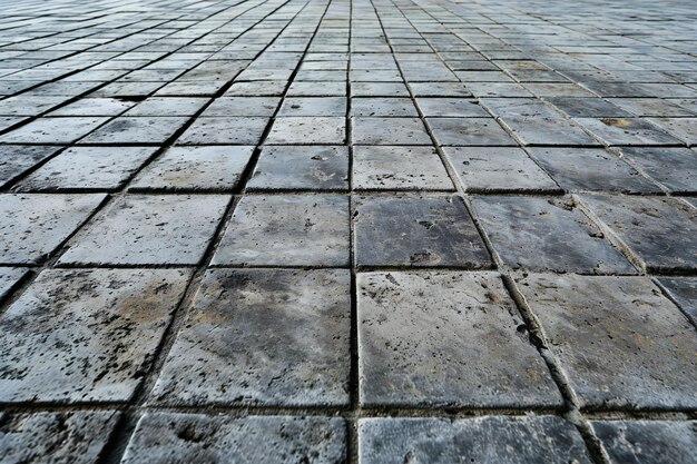 Paving slabs in the street closeup of photo