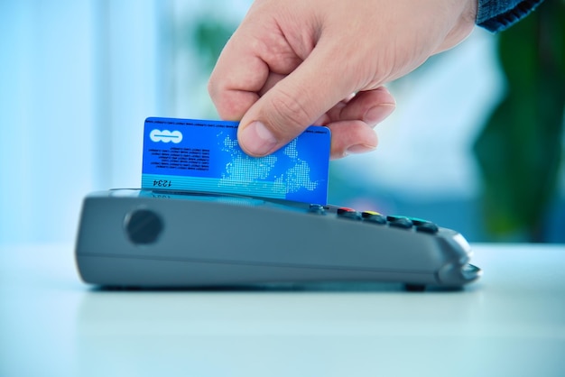 Payment by card in payment terminal