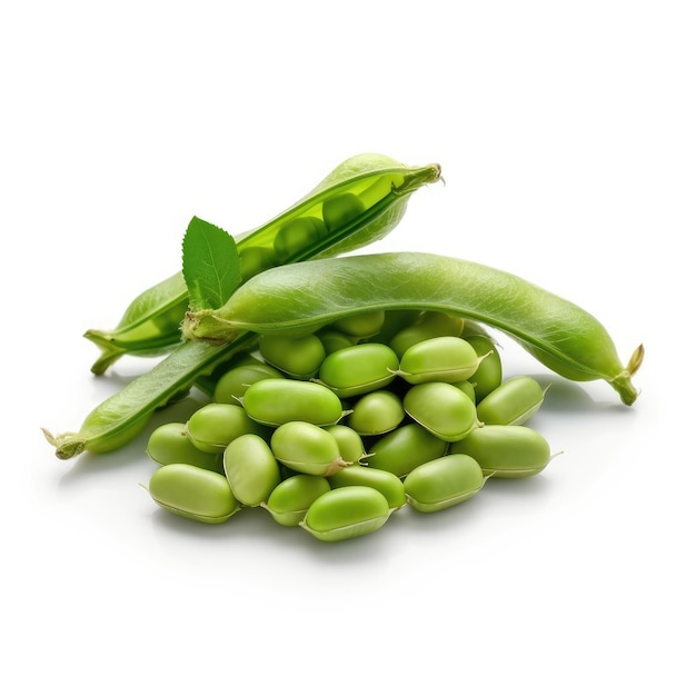 Pea Beans isolated on white background generative AI