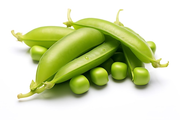 Pea fruit isolated on white background