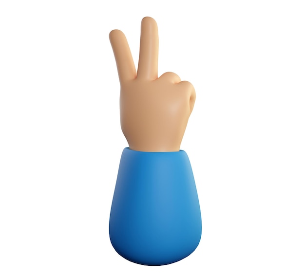 Peace sign human hand gesture