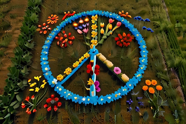 Photo a peace symbol with the peace of peace in the middle of the peace sign