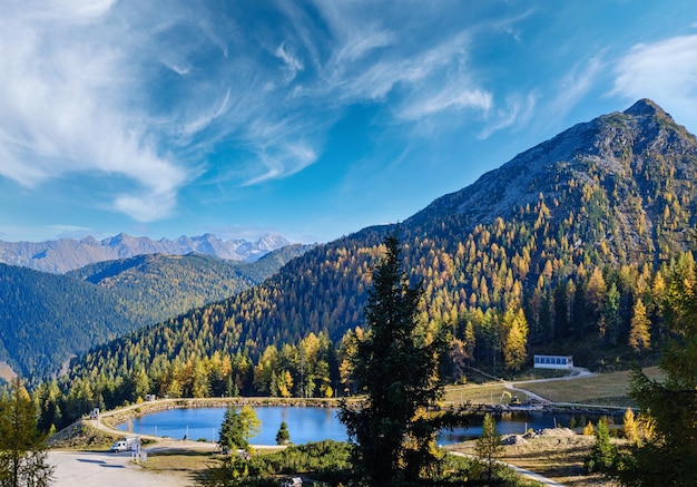 Peaceful autumn Alps mountain view Reiteralm Steiermark Austria