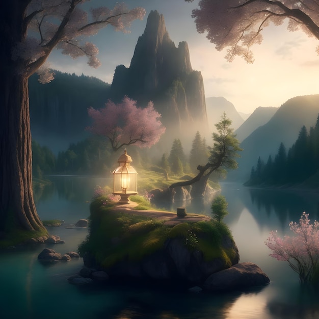 Peaceful magical Landscape