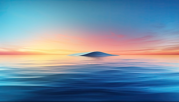 Peaceful Ocean View at Sunset Generative AI