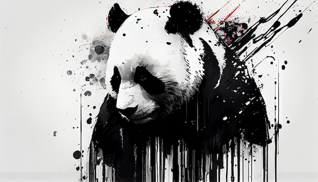 Peaceful Pandas Majestic Bears in the Style of a Legendary Artist Perfect for Captivating Design Projects and Creative Inspirations Generative AI Illustration