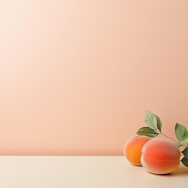 peach background and surface for a product mockup