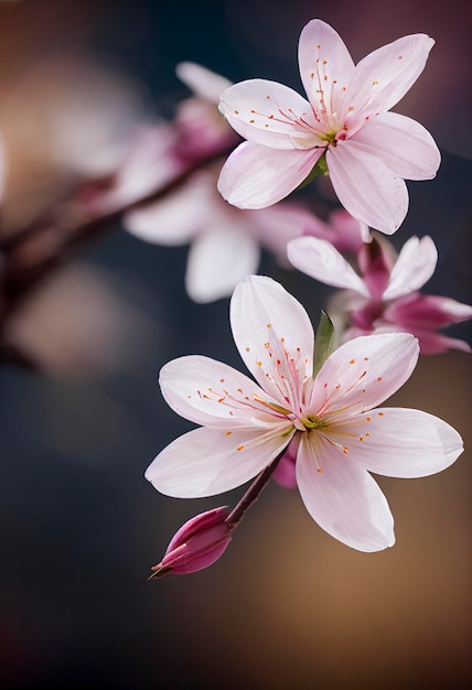 Peach blossom flowers