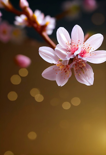 Peach blossom flowers