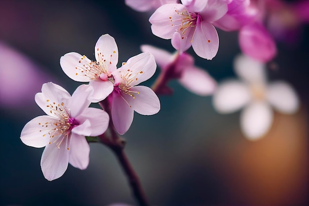 Peach blossom flowers