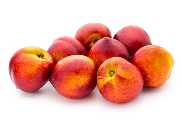 Peach. Fruit with isolated on white background.