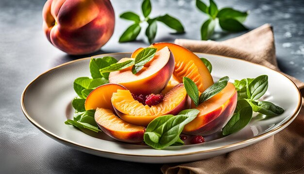 Photo peach salad