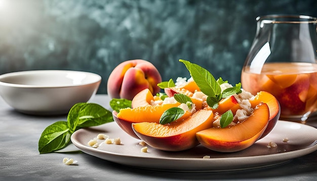 Photo peach salad