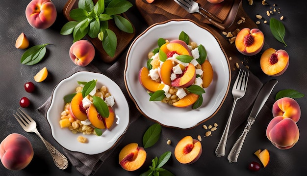 Photo peach salad