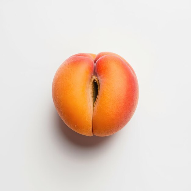 Photo a peach that has a stem on it