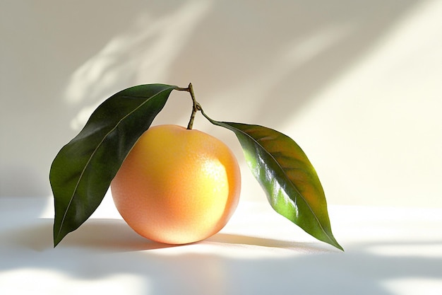 Peach with a gentle sheen centered on a white background