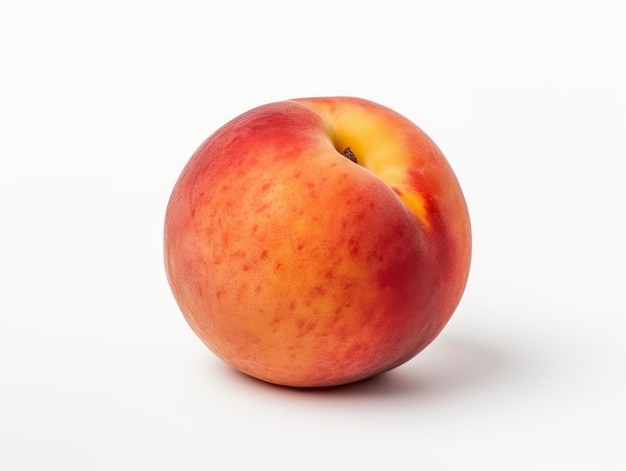 Peaches on a white background