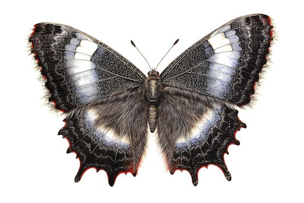 A peacock butterfly isolated on white background