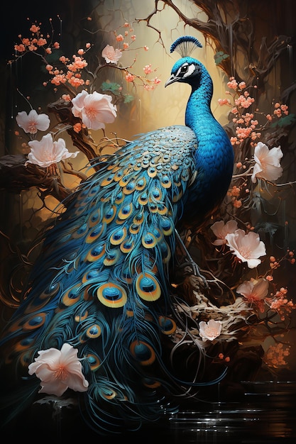 peacock_ethereal_oil_painting